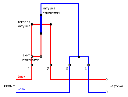 Схемы включения индукционных и электронных электросчётчиков абсолютно идентичны